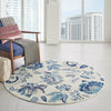 Tranquil TRA02 Ivory/Light Blue Area Rug by Nourison Corner Image