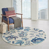Tranquil TRA02 Ivory/Light Blue Area Rug by Nourison Room Image Feature
