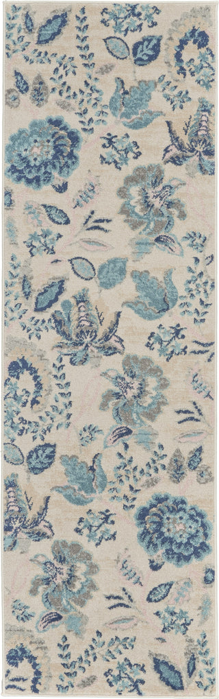 Tranquil TRA02 Ivory/Light Blue Area Rug by Nourison Main Image