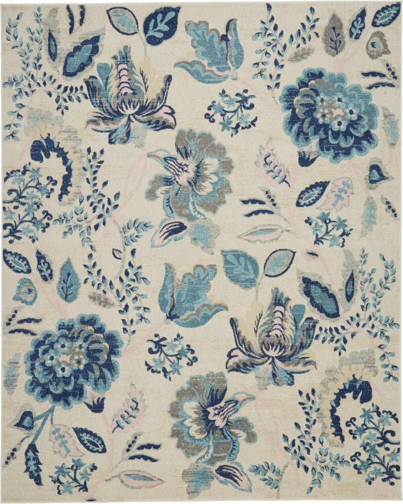 Tranquil TRA02 Ivory/Light Blue Area Rug by Nourison main image