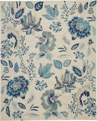 Tranquil TRA02 Ivory/Light Blue Area Rug by Nourison main image