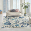 Tranquil TRA02 Ivory/Light Blue Area Rug by Nourison Room Image Feature