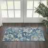 Tranquil TRA02 Turquoise Area Rug by Nourison Corner Image
