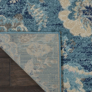 Tranquil TRA02 Turquoise Area Rug by Nourison Corner Image