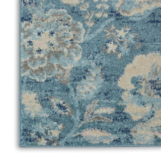 Tranquil TRA02 Turquoise Area Rug by Nourison Texture Image