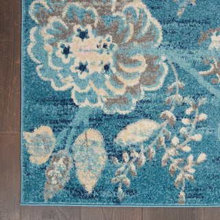Tranquil TRA02 Turquoise Area Rug by Nourison Detail Image