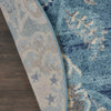 Tranquil TRA02 Turquoise Area Rug by Nourison Corner Image