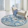 Tranquil TRA02 Turquoise Area Rug by Nourison Room Image Feature