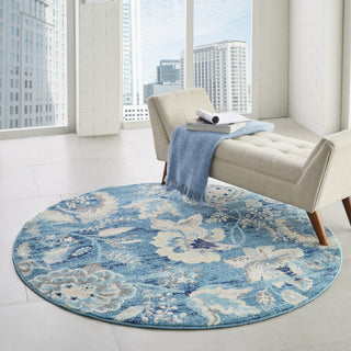Tranquil TRA02 Turquoise Area Rug by Nourison Room Image Feature