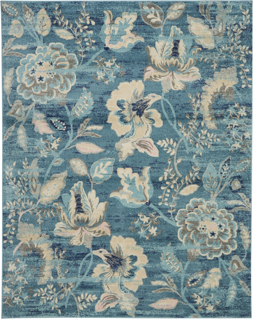 Tranquil TRA02 Turquoise Area Rug by Nourison main image