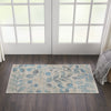 Tranquil TRA03 Ivory/Turquoise Area Rug by Nourison Corner Image