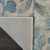Tranquil TRA03 Ivory/Turquoise Area Rug by Nourison Corner Image