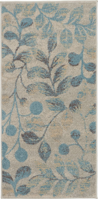 Tranquil TRA03 Ivory/Turquoise Area Rug by Nourison Main Image