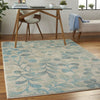Tranquil TRA03 Ivory/Turquoise Area Rug by Nourison Room Image Feature