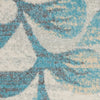 Tranquil TRA03 Ivory/Turquoise Area Rug by Nourison Swatch Image
