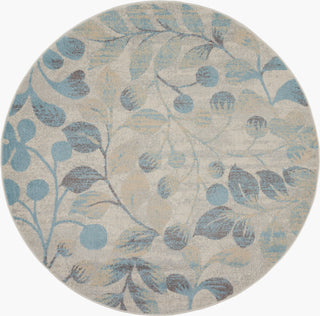Tranquil TRA03 Ivory/Turquoise Area Rug by Nourison Main Image
