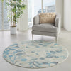 Tranquil TRA03 Ivory/Turquoise Area Rug by Nourison Room Image Feature