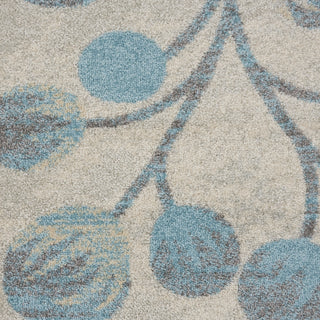 Tranquil TRA03 Ivory/Turquoise Area Rug by Nourison Swatch Image
