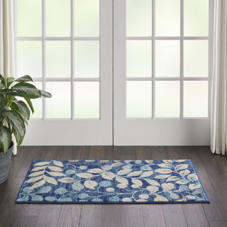 Tranquil TRA03 Navy Area Rug by Nourison Corner Image