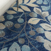 Tranquil TRA03 Navy Area Rug by Nourison Corner Image