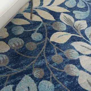 Tranquil TRA03 Navy Area Rug by Nourison Corner Image