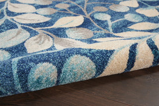 Tranquil TRA03 Navy Area Rug by Nourison Corner Image
