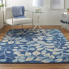 Tranquil TRA03 Navy Area Rug by Nourison Corner Image