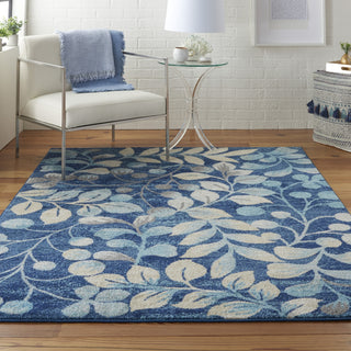 Tranquil TRA03 Navy Area Rug by Nourison Corner Image