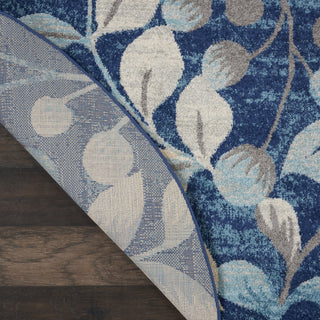 Tranquil TRA03 Navy Area Rug by Nourison Corner Image