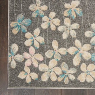 Tranquil TRA04 Grey/Beige Area Rug by Nourison Detail Image