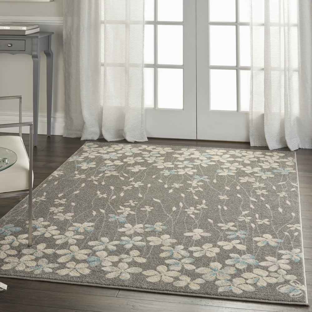 Tranquil TRA04 Grey/Beige Area Rug by Nourison Room Image Feature
