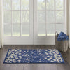Tranquil TRA04 Navy Area Rug by Nourison Corner Image