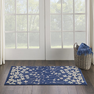 Tranquil TRA04 Navy Area Rug by Nourison Corner Image