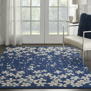 Tranquil TRA04 Navy Area Rug by Nourison Corner Image