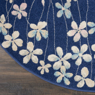 Tranquil TRA04 Navy Area Rug by Nourison Detail Image