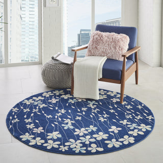 Tranquil TRA04 Navy Area Rug by Nourison Room Image Feature