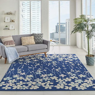 Tranquil TRA04 Navy Area Rug by Nourison Corner Image