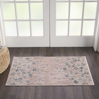Tranquil TRA04 Pink Area Rug by Nourison Corner Image