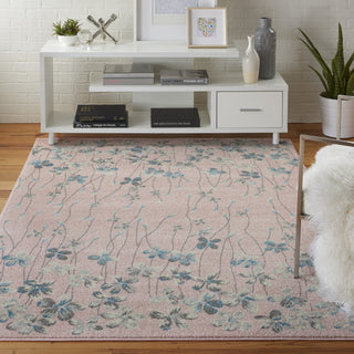 Tranquil TRA04 Pink Area Rug by Nourison Corner Image