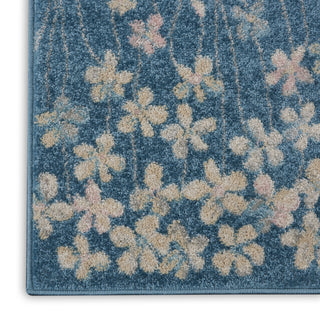 Tranquil TRA04 Turquoise Area Rug by Nourison Texture Image