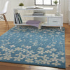 Tranquil TRA04 Turquoise Area Rug by Nourison Corner Image
