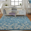Tranquil TRA04 Turquoise Area Rug by Nourison Corner Image
