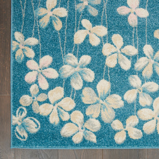 Tranquil TRA04 Turquoise Area Rug by Nourison Detail Image