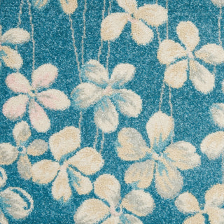 Tranquil TRA04 Turquoise Area Rug by Nourison Swatch Image