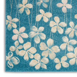 Tranquil TRA04 Turquoise Area Rug by Nourison Texture Image