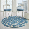Tranquil TRA04 Turquoise Area Rug by Nourison Corner Image