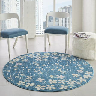 Tranquil TRA04 Turquoise Area Rug by Nourison Room Image Feature