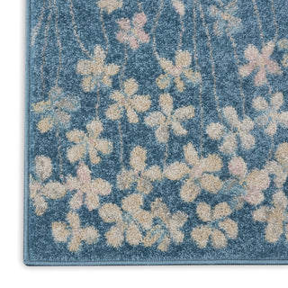Tranquil TRA04 Turquoise Area Rug by Nourison Texture Image