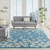 Tranquil TRA04 Turquoise Area Rug by Nourison Corner Image