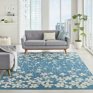 Tranquil TRA04 Turquoise Area Rug by Nourison Corner Image